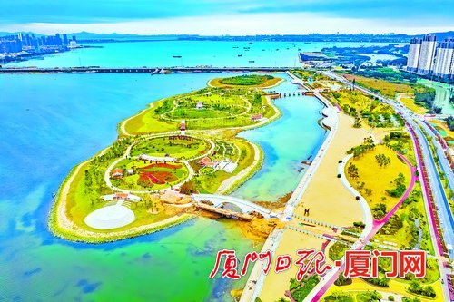 馬鑾灣南岸生態島已基本完工 筑牢馬鑾灣新城綠色基底